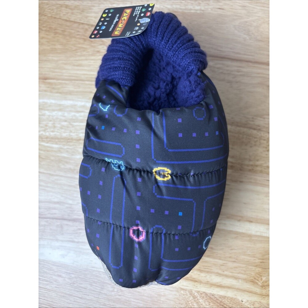 PAC MAN Cozy Slipper Socks Shoe Size 7 1/2 -9 1/2 Adult Size M/L